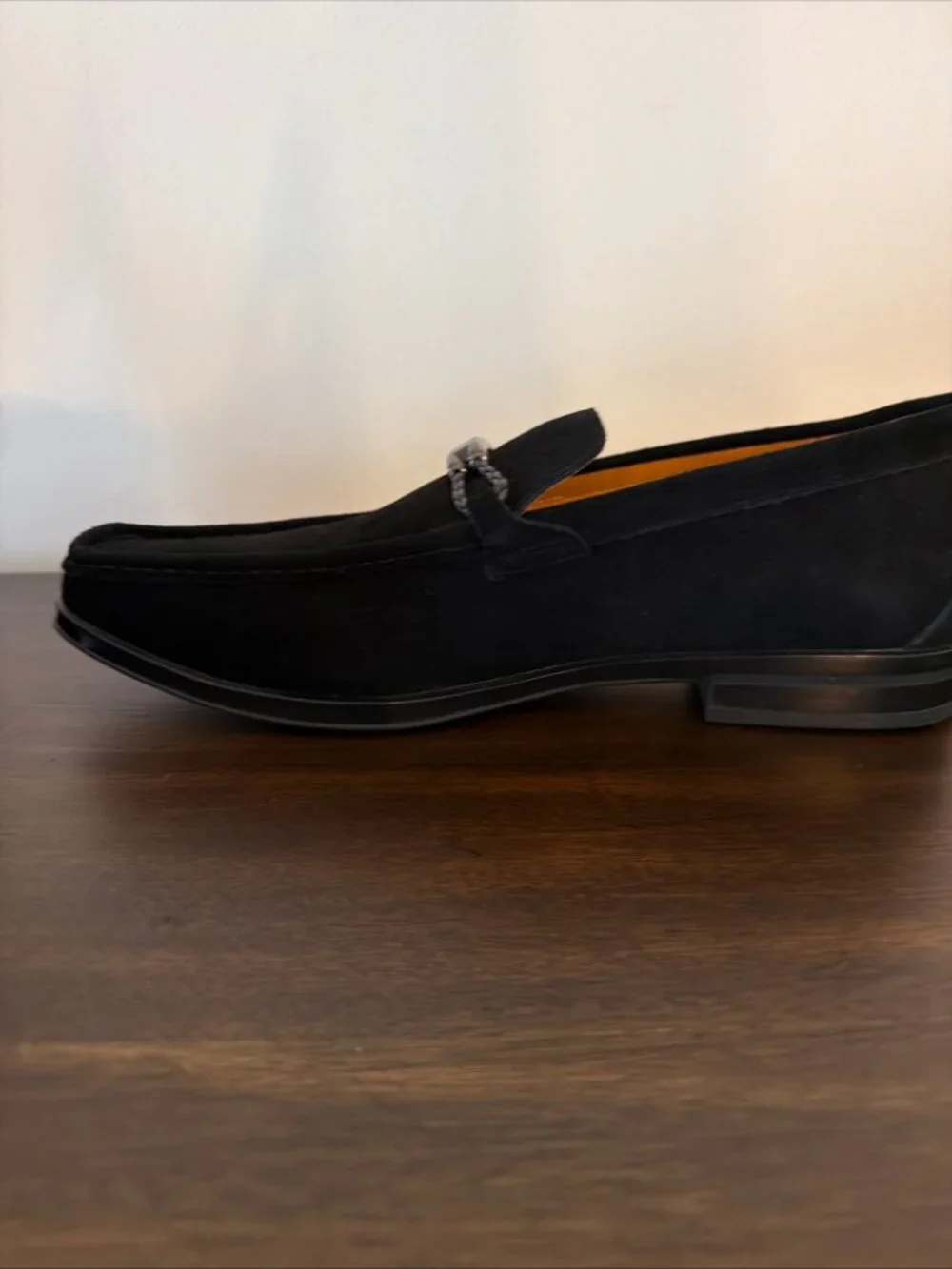 Stacy Adams Men's Neville Black Suede Moc Toe Bit Loafers Size 13 M New